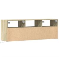 Tv-wandmeubel met LED-verlichting 130x31x45 cm sonoma eiken - thumbnail