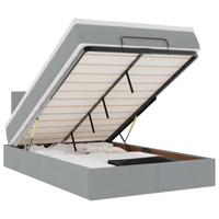 Bed met matras 120x200 cm stof lichtgrijs - thumbnail