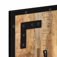 Kapstok 35x8x110 cm massief ruw mangohout - thumbnail