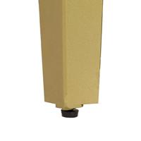 Wandtafel 110x35x76 cm massief mangohout met messing grijs - thumbnail