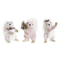 Kerstversiering DKD Home Decor Polyester Eekhoorn (13 x 16 x 21 cm) (3) (3 Stuks) - thumbnail