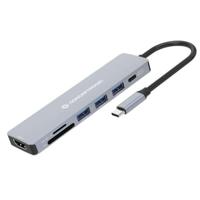 Conceptronic DONN19G notebook dock & poortreplicator Bedraad USB 3.2 Gen 1 (3.1 Gen 1) Type-C Grijs - thumbnail