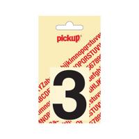 Deco cijfer 3 helvetica zwart 60 mm Pickup - Pickup - thumbnail