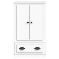Hoge kast 60x35,5x103,5 cm bewerkt hout wit - thumbnail
