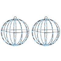 Bal met 192 LED 2 pcs Koudwit 30 cm Metaal - thumbnail