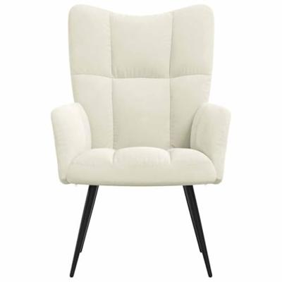 Relaxstoel fluweel crmewit Relaxstoel fluweel crmewit