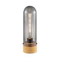 Home sweet home capri tafellamp medium hout/glas - thumbnail