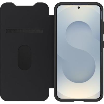 Otterbox React Series Folio Booklet Samsung Galaxy S25 Transparant, Zwart Inductieve lading Otterbox React Series Folio Booklet Samsung Galaxy S25 Transparant, Zwart Inductieve lading
