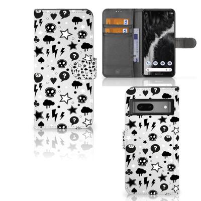 Telefoonhoesje met Naam Google Pixel 7 Silver Punk Telefoonhoesje met Naam Google Pixel 7 Silver Punk