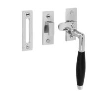 De Oude Deurklink Raamsluiting klassiek, verstevigd, glanzend nikkel, rechts - thumbnail