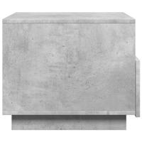 Salontafel met LED-verlichting 50x49x40 cm betongrijs - thumbnail