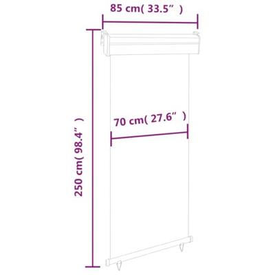 VidaXL Balkonscherm 85x250 cm zwart
