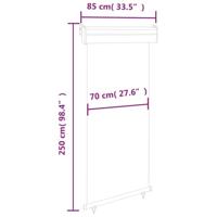 VidaXL Balkonscherm 85x250 cm zwart - thumbnail