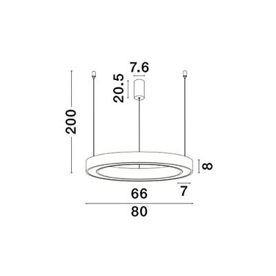Lyora HanglampMorbido goud Ø 80cm - 9345643