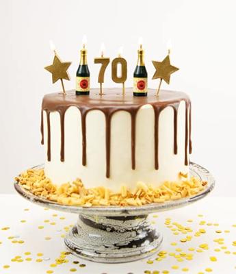 Taartkaarsjes Set 70 Jaar (6st)