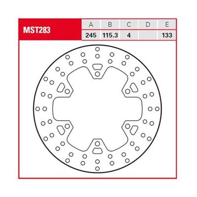TRW remschijf "mst283 rotor mst283 rigid
