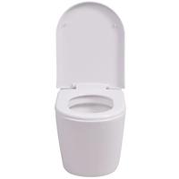 Hangend toilet keramiek wit - thumbnail