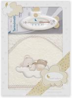 Interbaby badaccessoires Cloud 100 cm katoen beige 2-delig - thumbnail