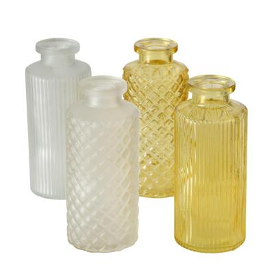 Boltze Home Vaas panja geel 4-delige set h14cm Boltze Home Vaas panja geel 4-delige set h14cm