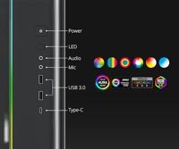 Montech KING 95 Midi-Tower Tempered Glass ARGB Zwart - thumbnail