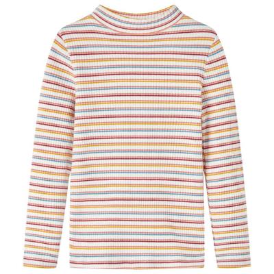 Kindershirt met lange mouwen lage col 92 gestreept ecru Kindershirt met lange mouwen lage col 92 gestreept ecru