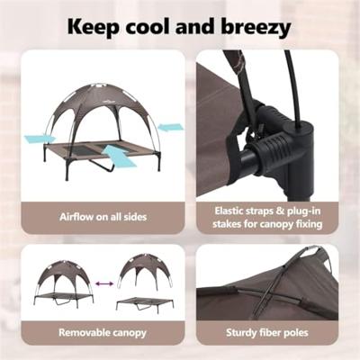 VidaXL Hondenbed bruin 92 x 77 x 82,5 cm staal