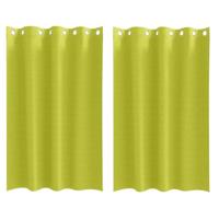 VidaXL Zwart-out gordijnen met ringen 2 pcs groen 175 x 140 cm - thumbnail