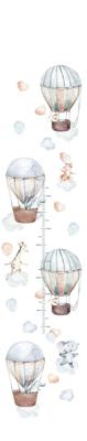 Noordwand Kids Walls Fotobehang meetlint met luchtballonnen - 45867