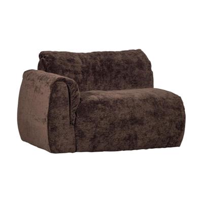 Woood Baggy 1-zitsbank met arm rechts chenille DonkerBruin