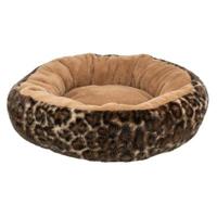 Trixie hondenmand leo soft rond pluche bruin / panterprint - thumbnail