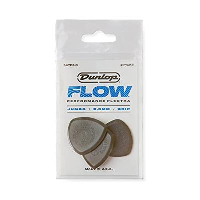 Dunlop 547P300 Flow Jumbo Grip 3.00 mm plectrumset (3 stuks)