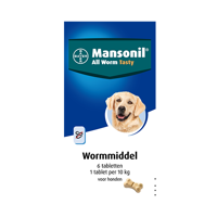 Mansonil hond all worm tabletten - thumbnail