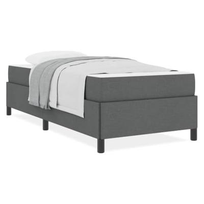 Boxspring bed Donkergrijs en Zwart 90 x 200 cm