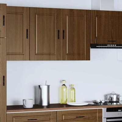 Keukenbovenkast Porto bewerkt hout bruin eikenkleur
