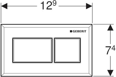 Geberit Sigma afstandsbediening uitstekend chroom voor Sigma reservoir 8cm (UP720) Geberit Sigma afstandsbediening uitstekend chroom voor Sigma reservoir 8cm (UP720)