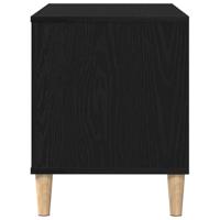 Platenkast met plank Zwart eiken 100 x 38 x 48 cm Bewerkt hout - thumbnail