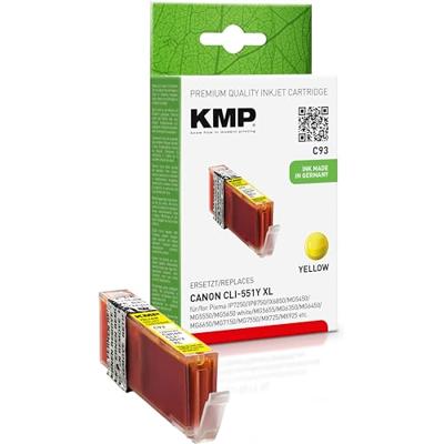 KMP Inktcartridge vervangt Canon CLI-551Y XL Compatibel Geel C93 101041210