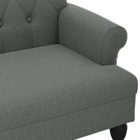 Bankje met rugleuning 120x62x75,5 cm stof donkergrijs - thumbnail