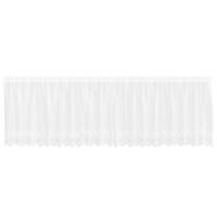 VidaXL Kantgordijn met gordijnen bloemen wit 120 x 500 cm polyester - thumbnail