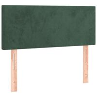 Boxspring met matras fluweel donkergroen 100x200 cm - thumbnail