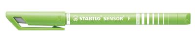 STABILO SENSOR, Fineliner, Fijn 0.3 mm, Met Meeverende Schrijfpunt- licht groen, per stuk STABILO SENSOR, Fineliner, Fijn 0.3 mm, Met Meeverende Schrijfpunt- licht groen, per stuk