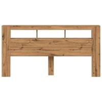 Hoofdeinde met LED 200x18,5x103,5 cm hout artisanaal eikenkleur - thumbnail