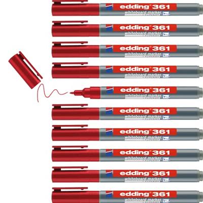 Whiteboardmarker edding 361 rond 1mm rood | 10 stuks