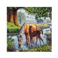 Craft Buddy Crystal Art Diamond Painting Paarden - thumbnail