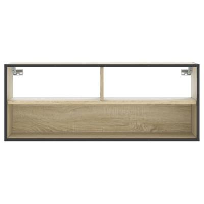 Tv-meubel 100x31x39,5cm bewerkt hout metaal sonoma eikenkleurig Tv-meubel 100x31x39,5cm bewerkt hout metaal sonoma eikenkleurig