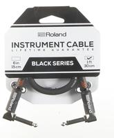 Roland RIC-B1AA Black Series patchkabel jack-jack haaks 30 cm - thumbnail