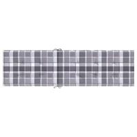 Terrasstoelkussen (75+105)x50x3 cm ruitpatroon grijs - thumbnail