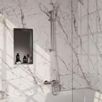 Opbouwset Bad- en Douchekraan Brauer Brushed Edition Thermostatisch Met Glijstang Geborsteld RVS Brauer - thumbnail