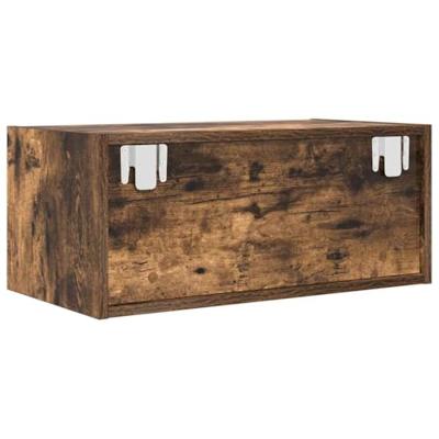 Tv-meubelen 2 st 60x31x25,5 cm bewerkt hout gerookt eikenkleur Tv-meubelen 2 st 60x31x25,5 cm bewerkt hout gerookt eikenkleur