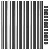 Hekpalen 12 pcs Grijs 50 cm Poedergecoat staal - thumbnail